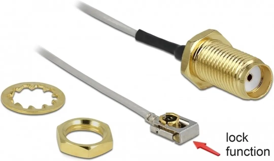 Delock MHF I LK SMA Kabel Micro Coax 1,13mm 50 Ohm