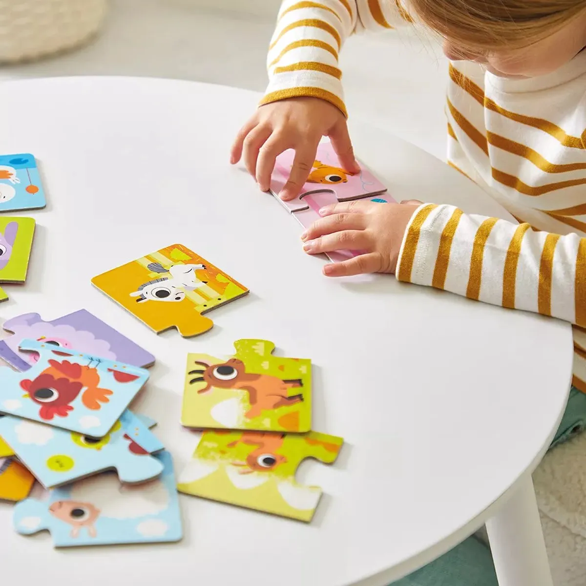 Janod Puzzelspel Ouders En Babydieren 2637 - 12 Stuks