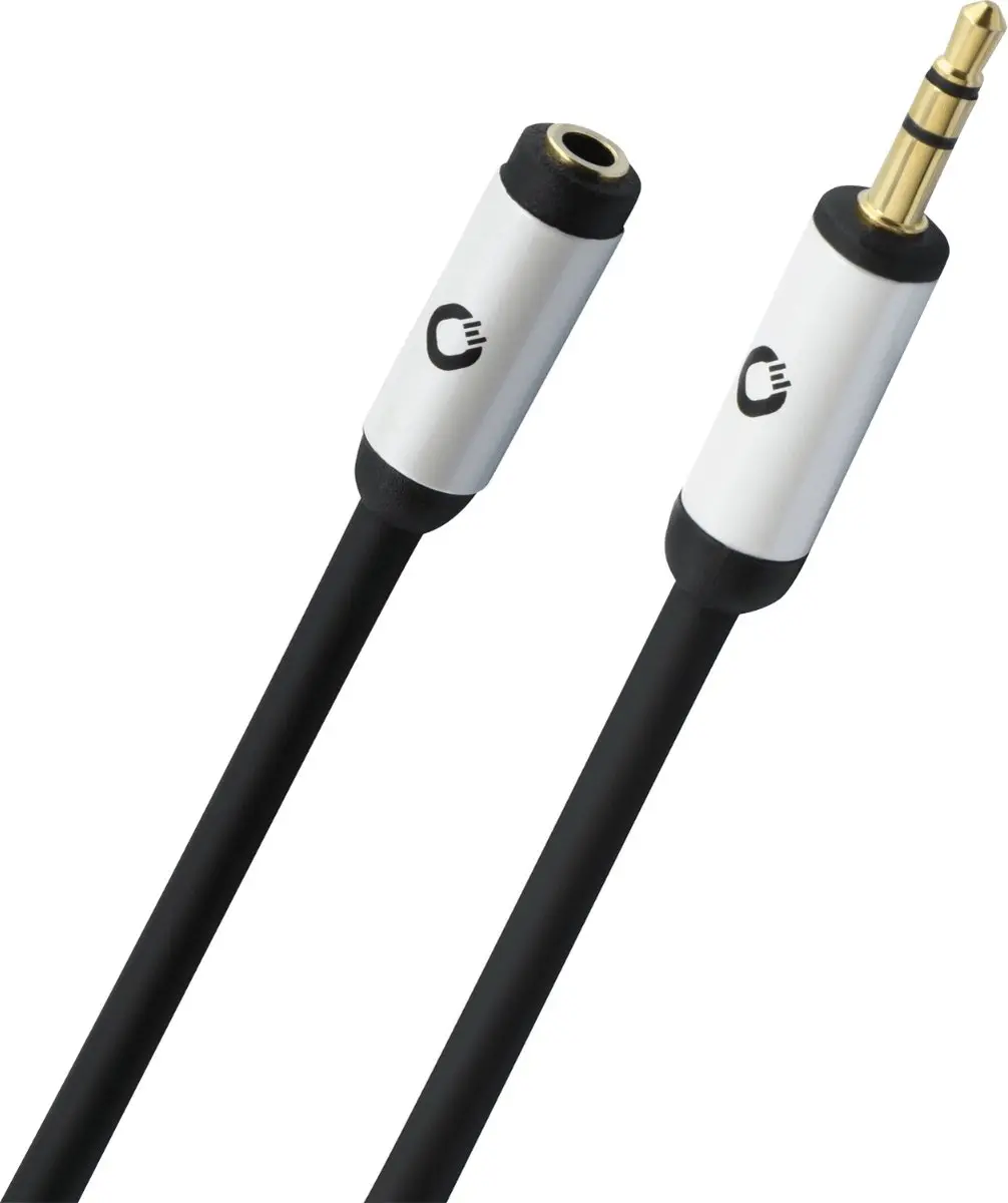 Oehlbach i-Connect 3,5mm Jackplug (f)-(m) - 3m - Zwart
