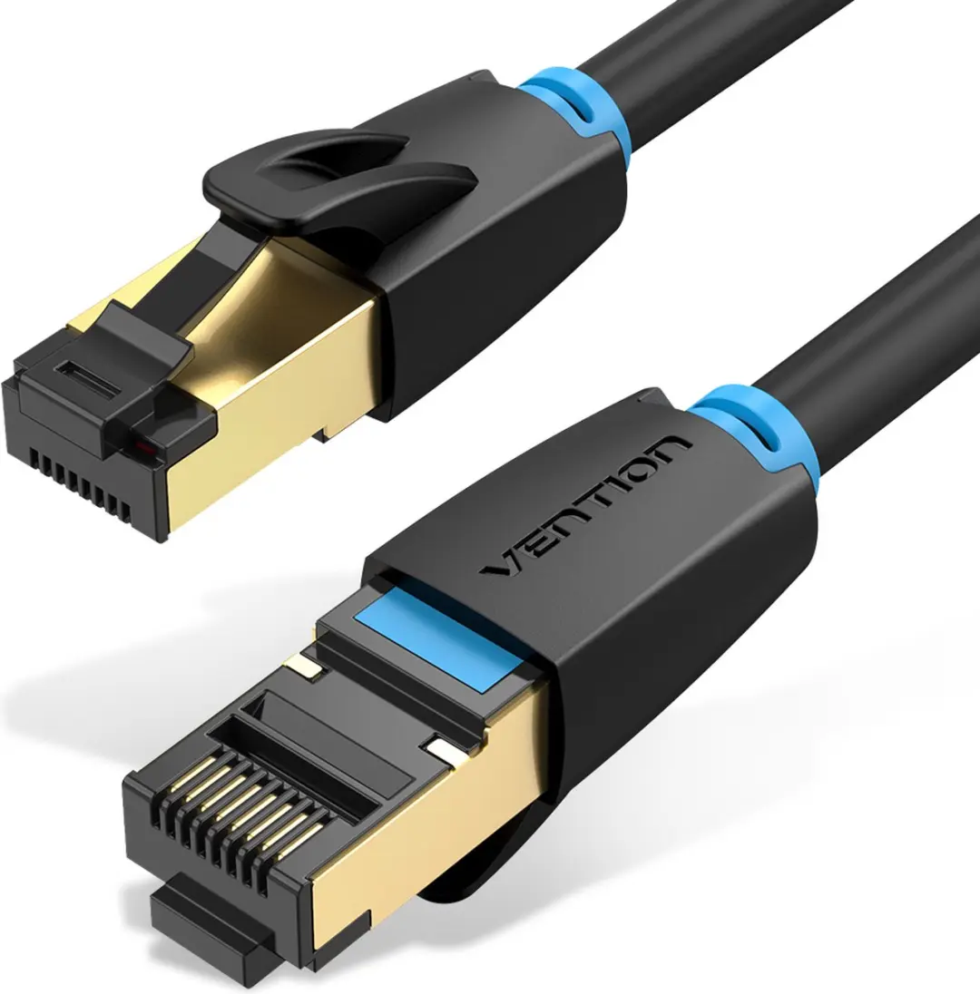 Vention IKABG netwerkkabel Zwart 1,5 m Cat8 S/FTP (S-STP)