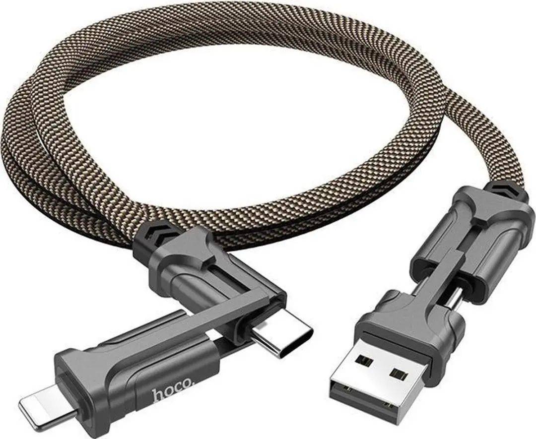 Hoco Charge&Synch 3-in-1 Kabel Micro/USB-C/Lightning 1m