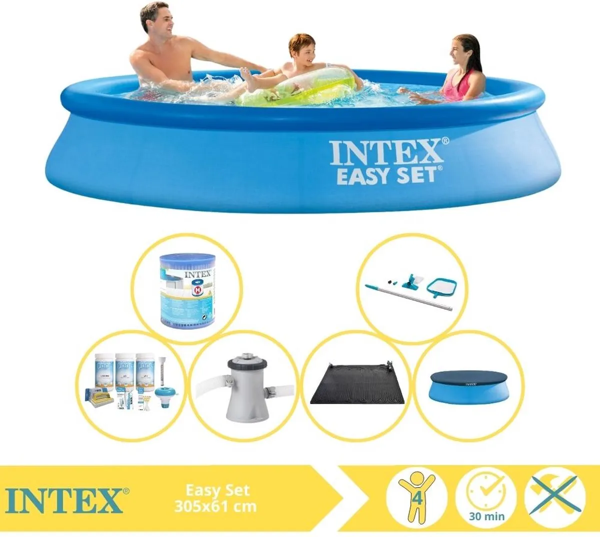 Intex Easy Set 28116NP Opblaaszwembad 305x61cm