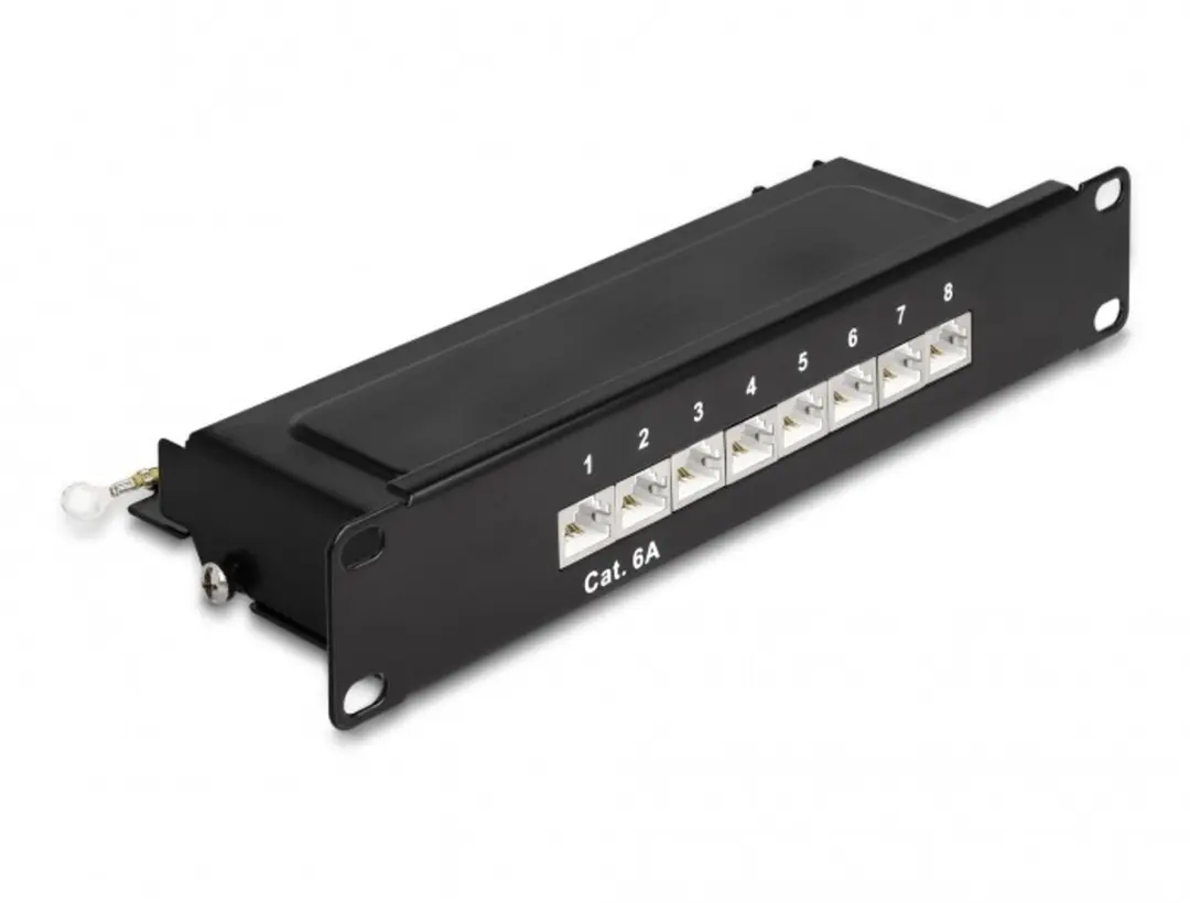 Delock 10 inch Patch Panel 8x RJ45 CAT6a STP