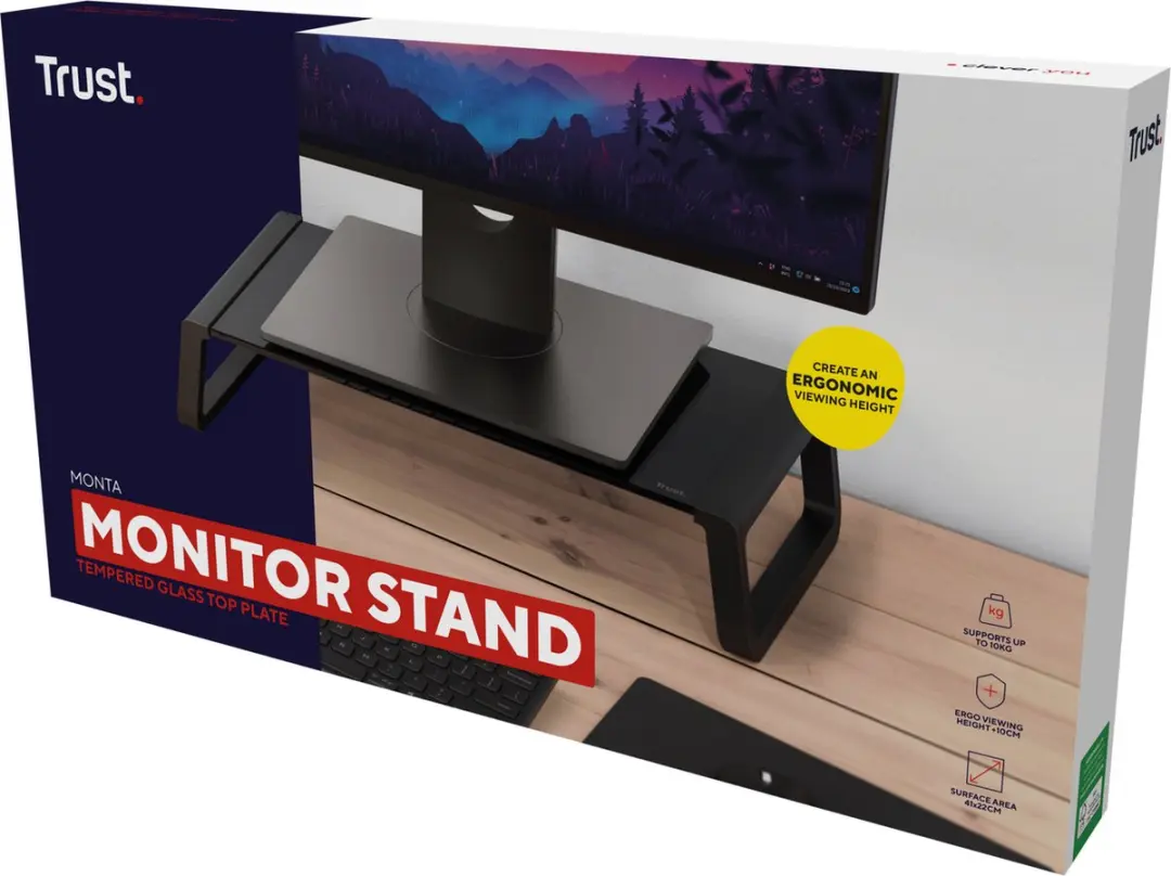Trust Monta Monitorstandaard 25271 - Verhoger - Zwart