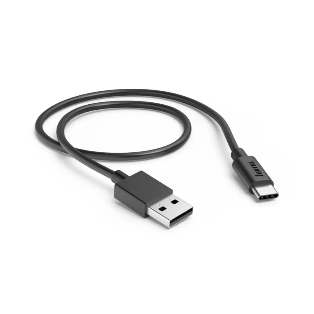 Hama USB A naar USB C Oplaadkabel 50cm - Zwart