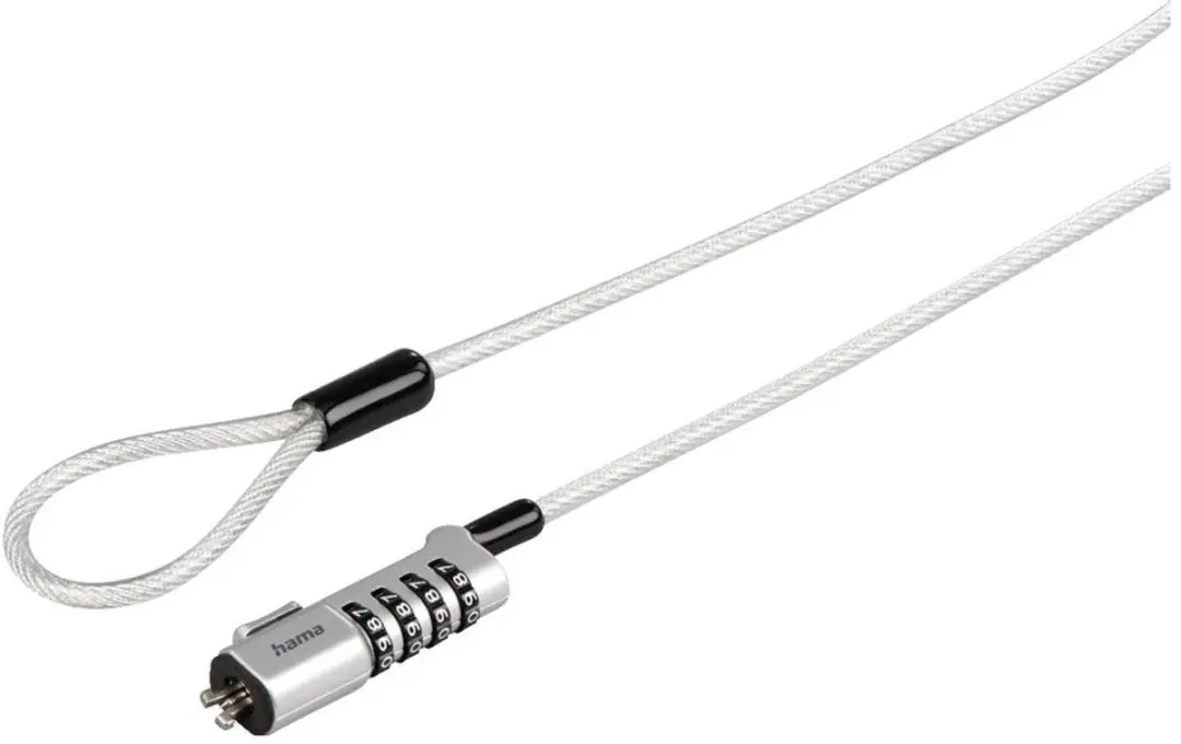 Hama Laptopslot Cijferslot 00126822 - 180cm - Zilver - afbeelding 3 van 6