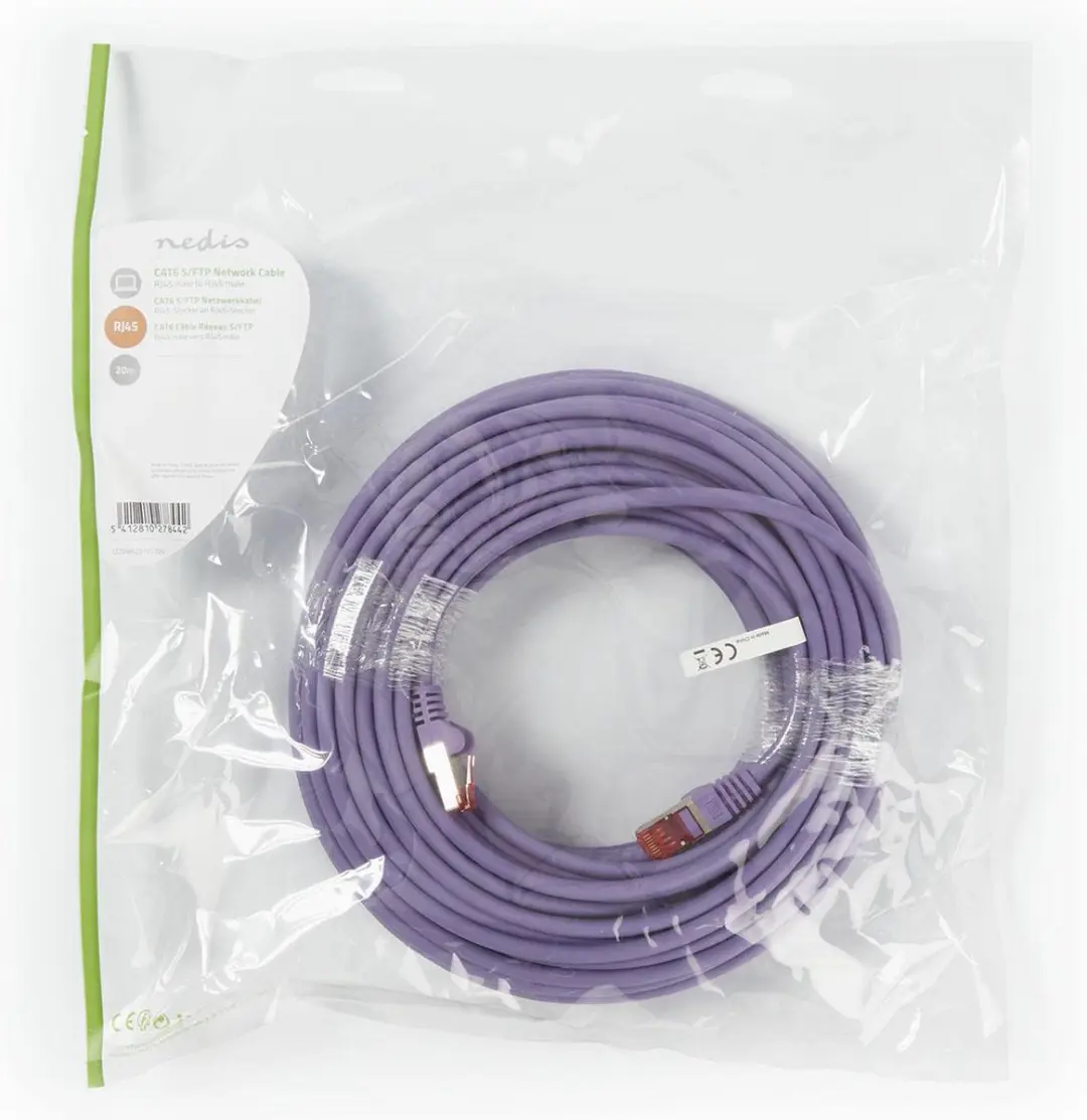 Nedis CAT6 Netwerkkabel 20m - Violet - S/FTP - LSZH