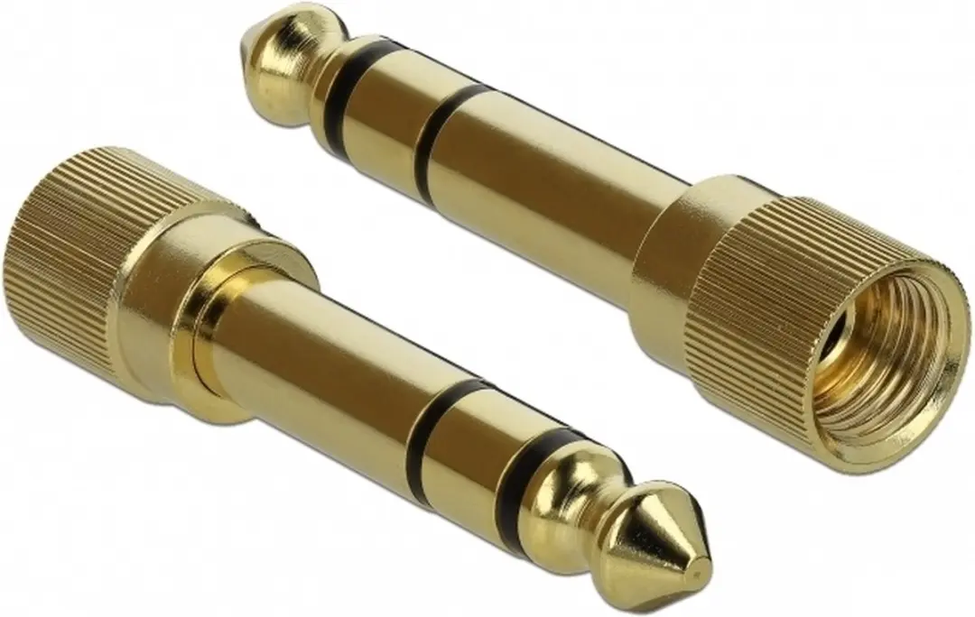 Delock 3,5mm Jack Spiraalkabel 5m - 6,35mm Adapters - Zwart