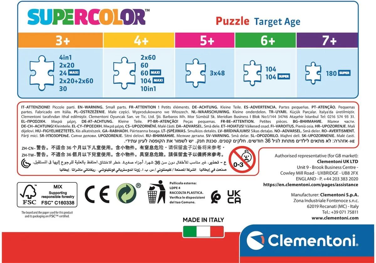 Clementoni Boerderij Kinderpuzzel 30 Stuks - Multicolor