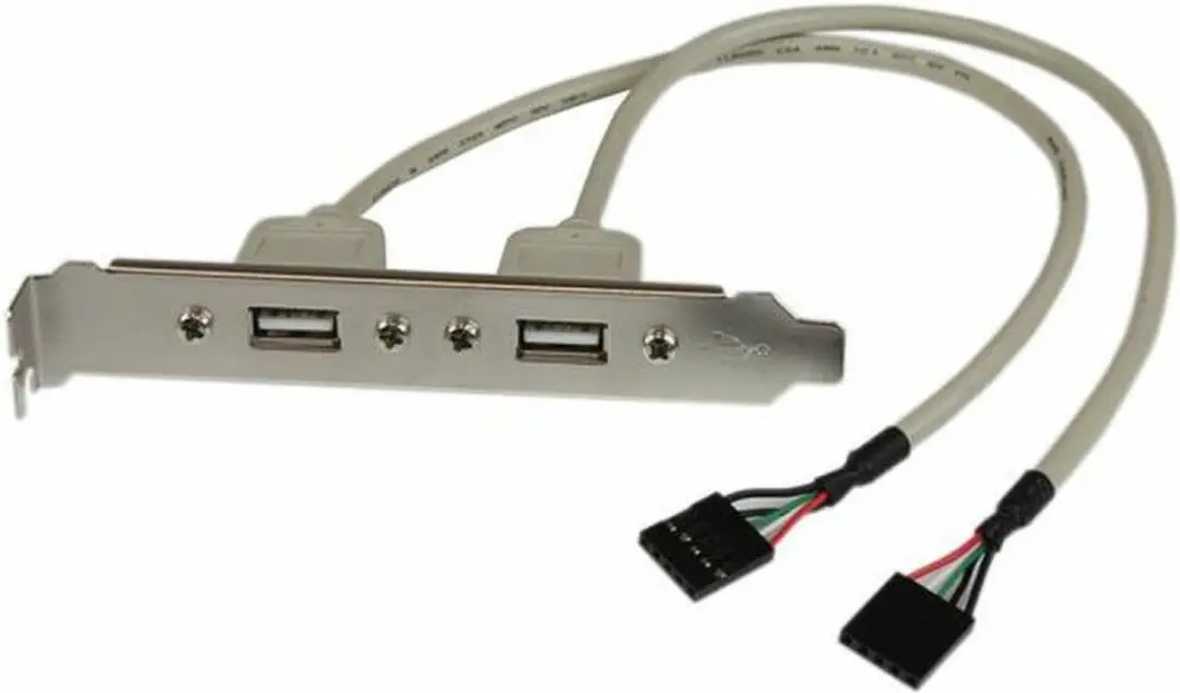 Startech USBPLATE USB A Vrouwelijke Adapter Slotplaatje - Zilver