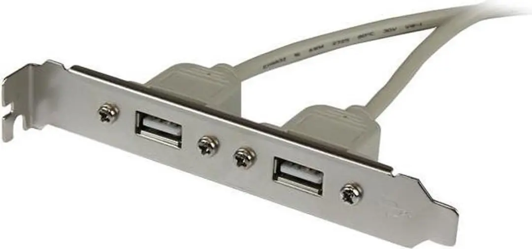 Startech USBPLATE USB A Vrouwelijke Adapter Slotplaatje - Zilver