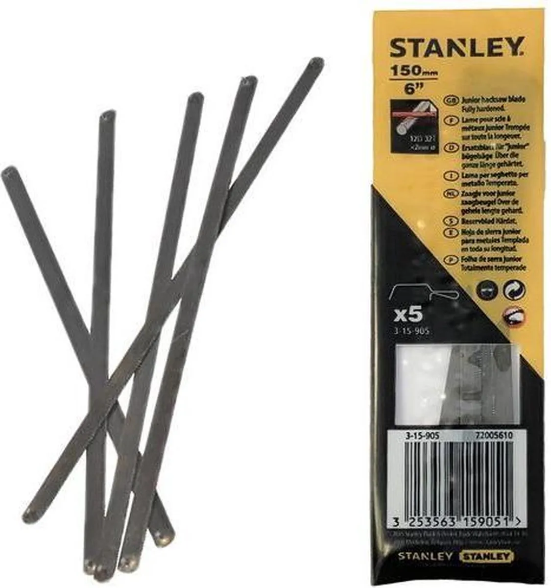 Stanley Metaalzaagblad 150mm - 5 Stuks