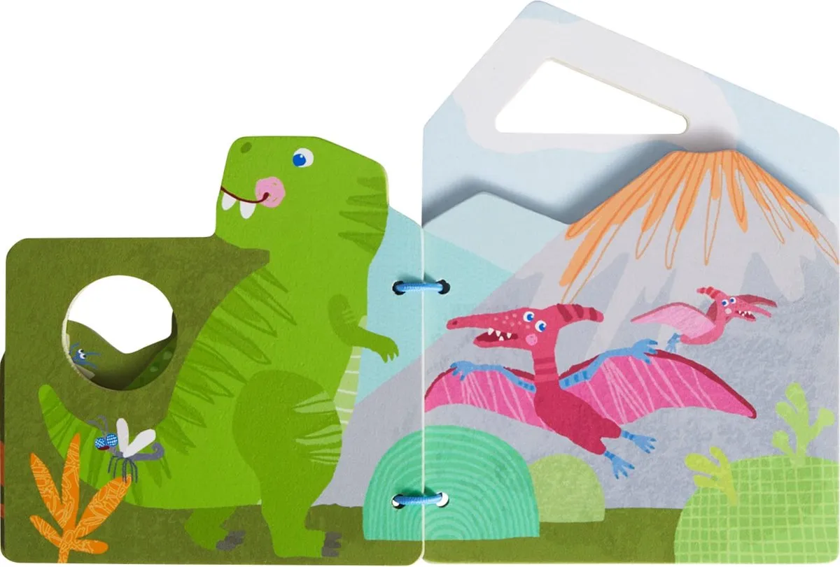 Haba Houten Babyboek Dino's - Meerkleurig