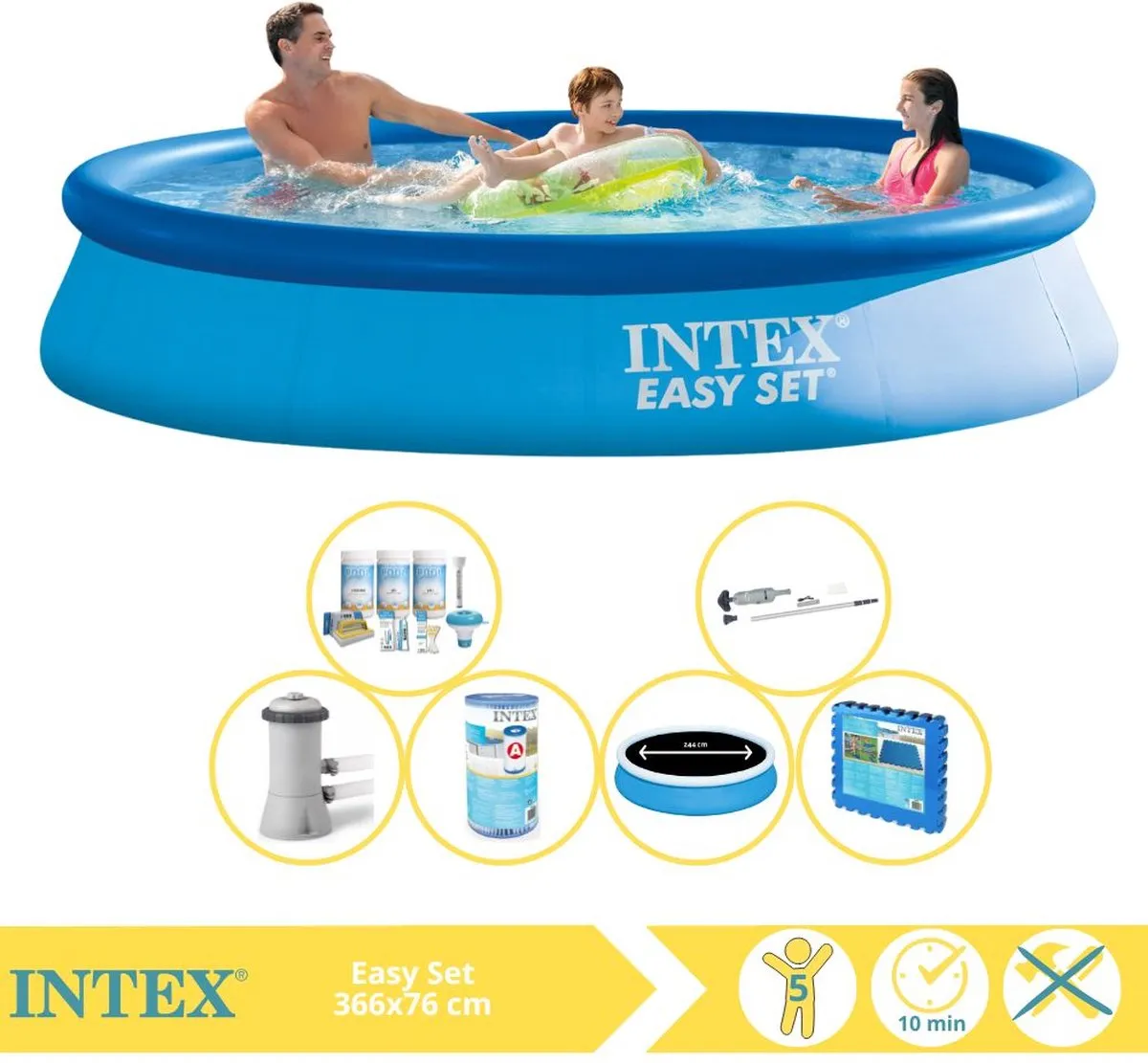 Intex Easy Set 28132GN Opblaaszwembad 366x76cm