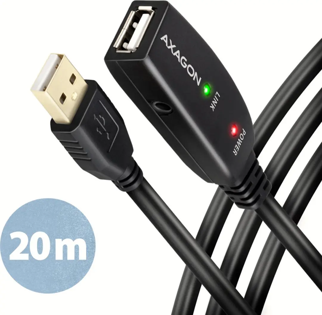 Axagon ADR-220 USB-kabel 20m