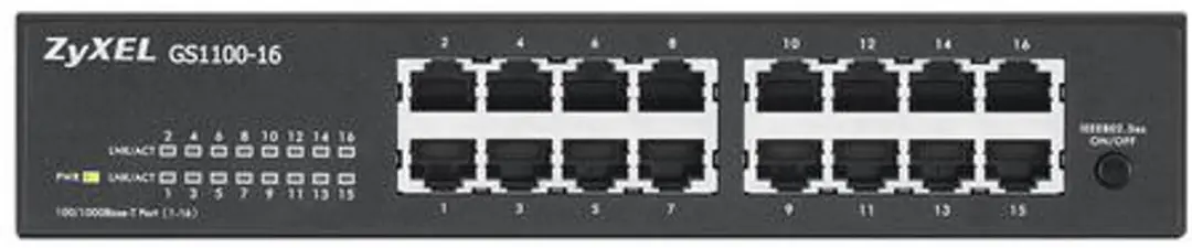 Zyxel GS1100-16 16-Poorts Gigabit Switch - Fanless - Wit