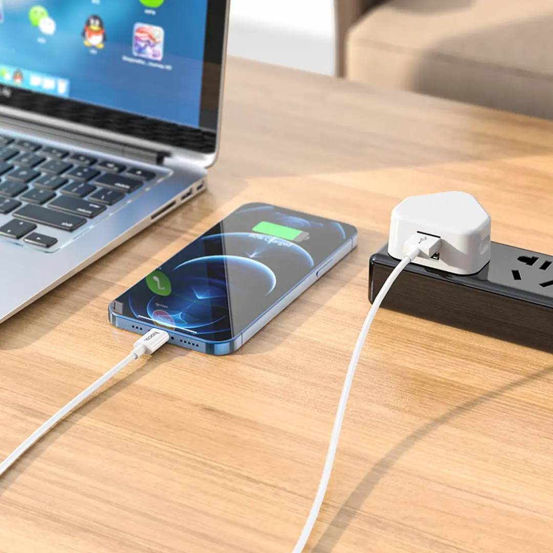 Hoco X64 iPhone Oplaadkabel USB-Lightning 1m - Wit