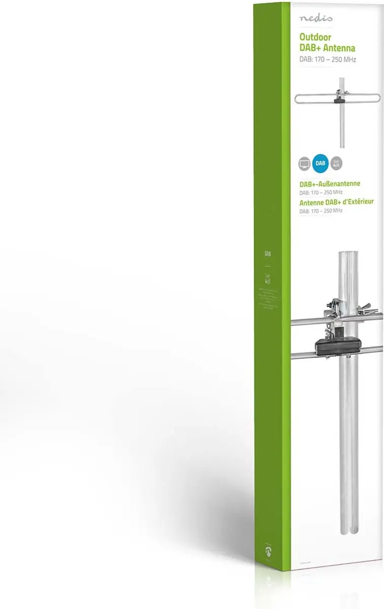 Nedis DAB+-Antenne Buiten Passief 4dB - Zilver