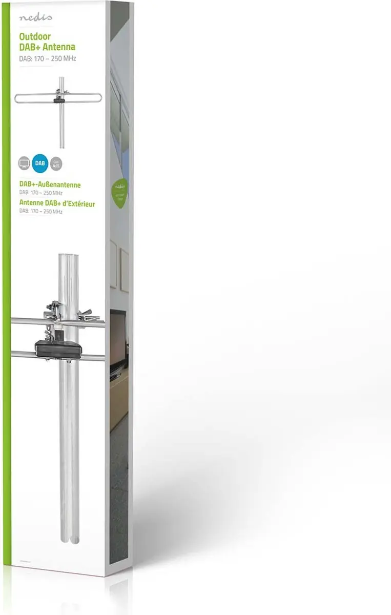 Nedis DAB+-Antenne Buiten Passief 4dB - Zilver