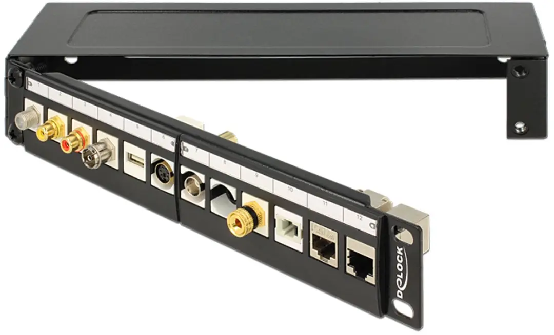 Delock 10'' Patch Panel Behuizing 1U - Metaal - Zwart