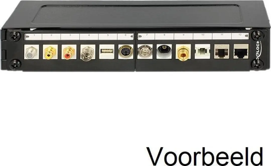 Delock 10'' Patch Panel Behuizing 1U - Metaal - Zwart - afbeelding 6 van 6