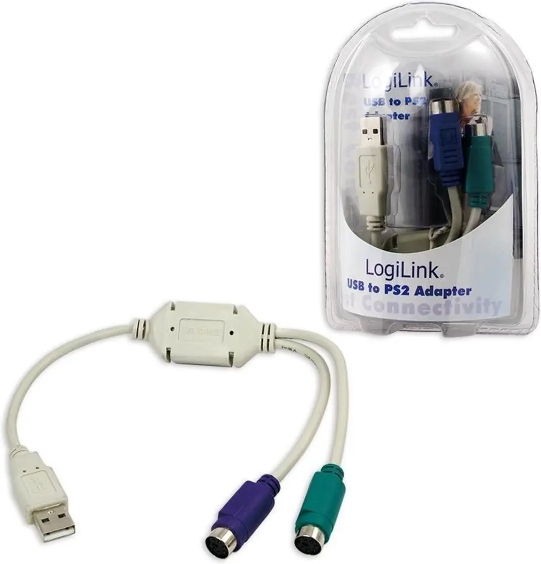 Logilink AU0004A USB naar PS/2 Adapter