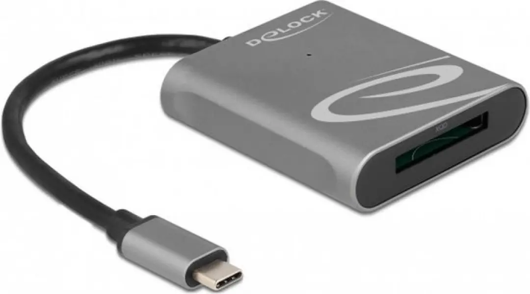 Delock USB Type-C XQD 2.0 Kaartlezer - Zwart/Grijs