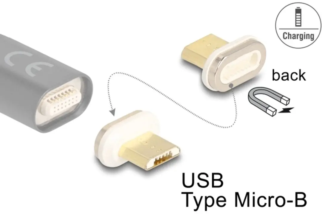 Delock Magnetic Adapter USB Type Micro-B Mannelijk