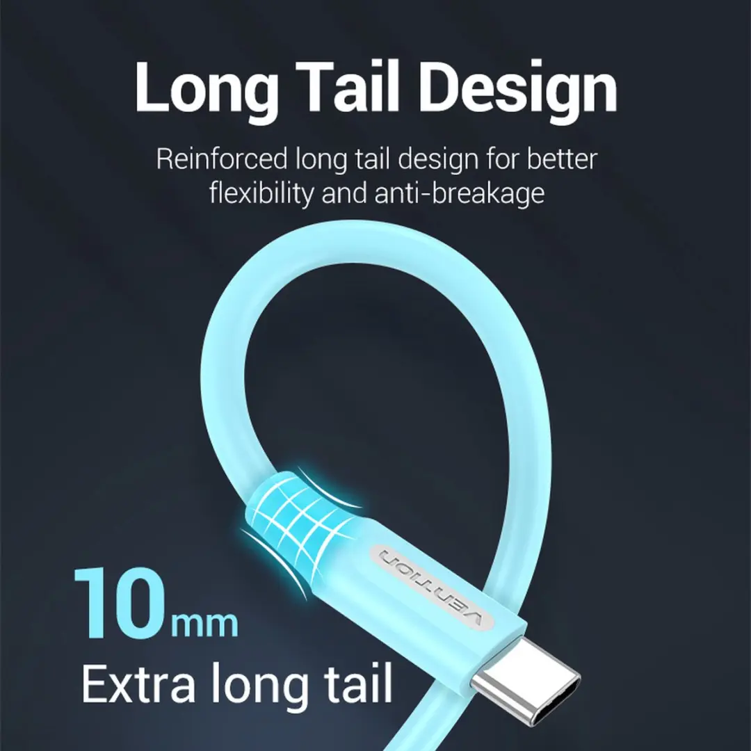 Vention COKSG USB 2.0 Kabel A-C 1,5m - Blauw