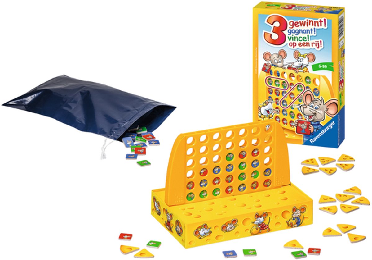 Ravensburger 3 op een rij - pocketspel
