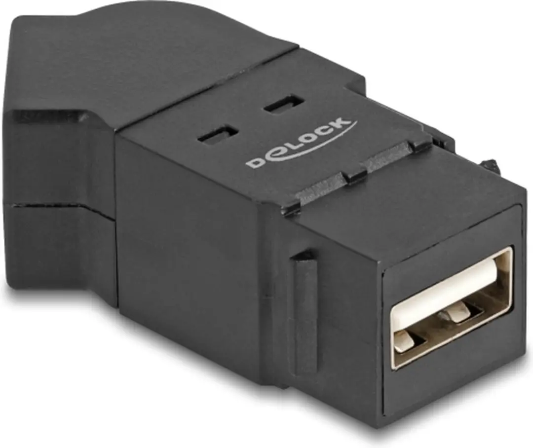 Delock USB-A Haaks Keystone Module 67150 - Zwart