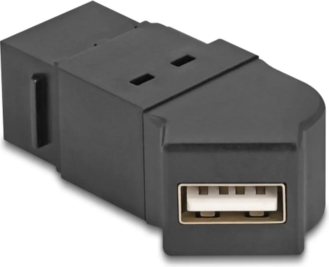 Delock USB-A Haaks Keystone Module 67150 - Zwart
