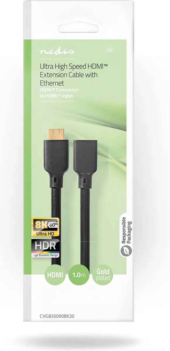 Nedis Ultra High Speed HDMI-kabel 8K 48Gbps 2m - Zwart