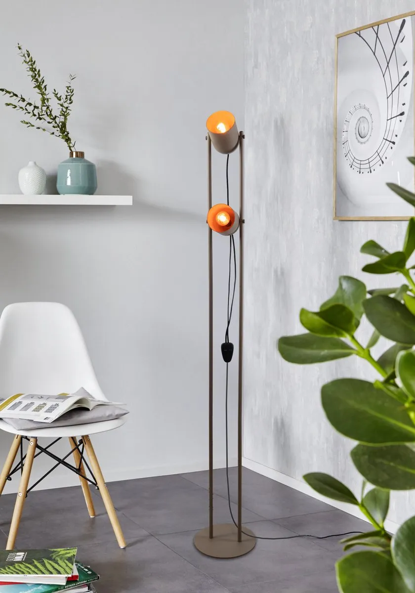 Eglo Tilston Vloerlamp E14 - 142.5 cm - Zandkleur