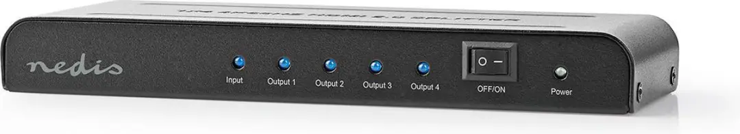 Nedis HDMI-Splitter VSPL3474AT - 4x HDMI Output - 4K@60Hz - Antraciet