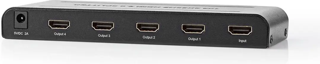 Nedis HDMI-Splitter VSPL3474AT - 4x HDMI Output - 4K@60Hz - Antraciet - afbeelding 6 van 6