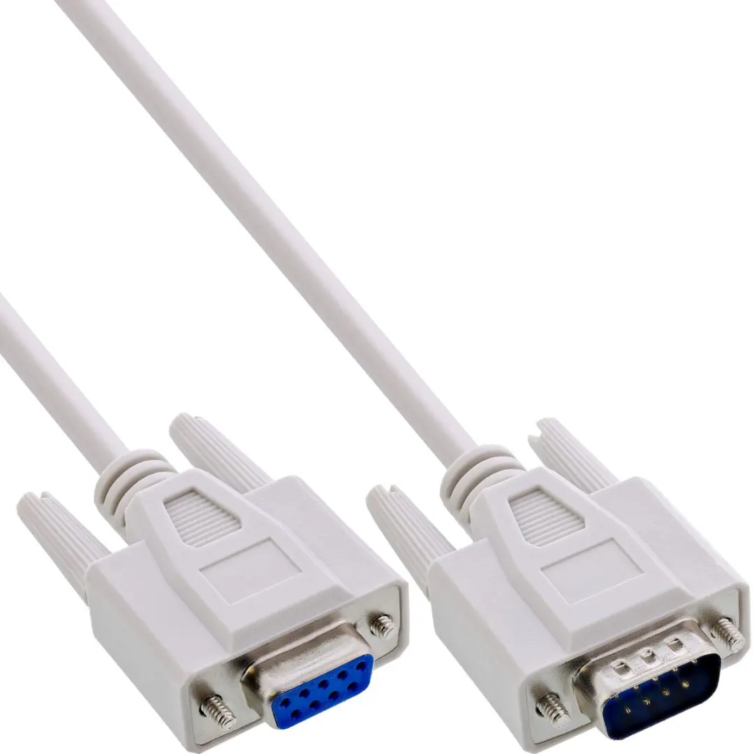 InLine RS232 Verlengkabel 9-pins 7m - Beige