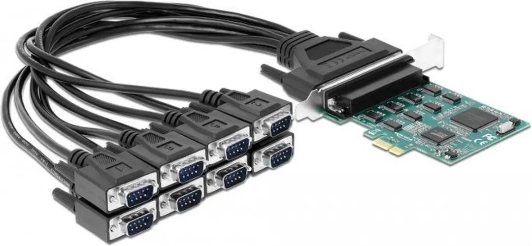 Delock PCI Express Kaart 8x RS-232 - Groen