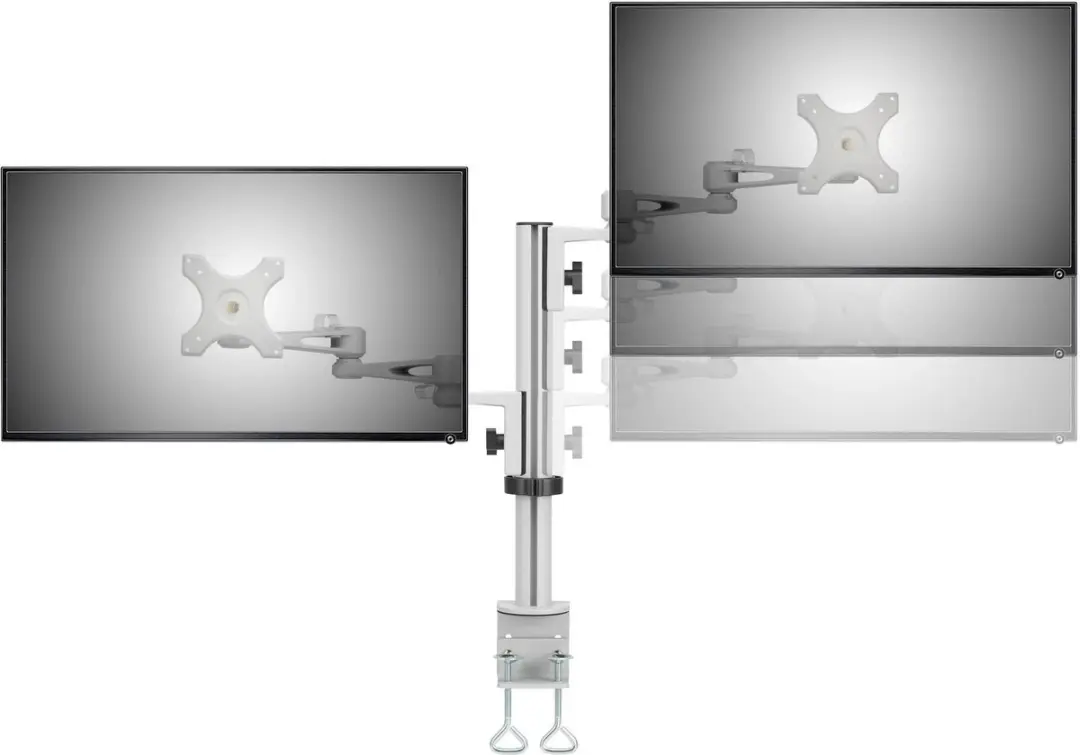 SpeaKa Professional SP-5986112 Tafelbeugel - 2 Monitoren 13-27" - Grijs