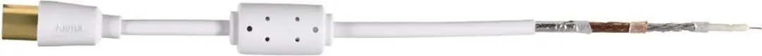Hama Antennekabel Flexi-Slim Coax 1.5m 95dB - Wit
