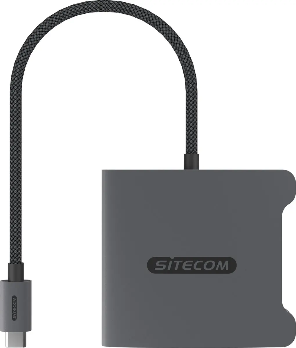 Sitecom AD-1018 USB-C naar Triple HDMI Adapter - Zilver