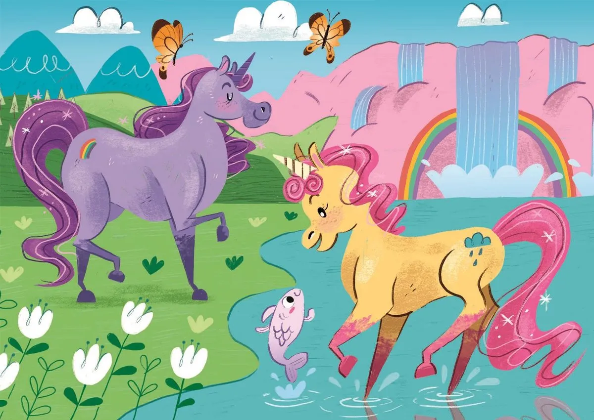 Clementoni - Puzzel - 2x20 Stukjes - Eenhoorns - Puzzel Voor Kinderen - Vanaf 3 Jaar