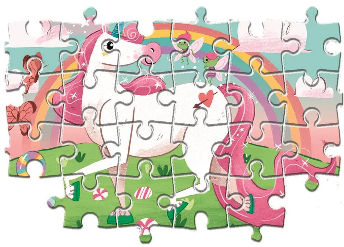 Clementoni - Puzzel - 2x20 Stukjes - Eenhoorns - Puzzel Voor Kinderen - Vanaf 3 Jaar