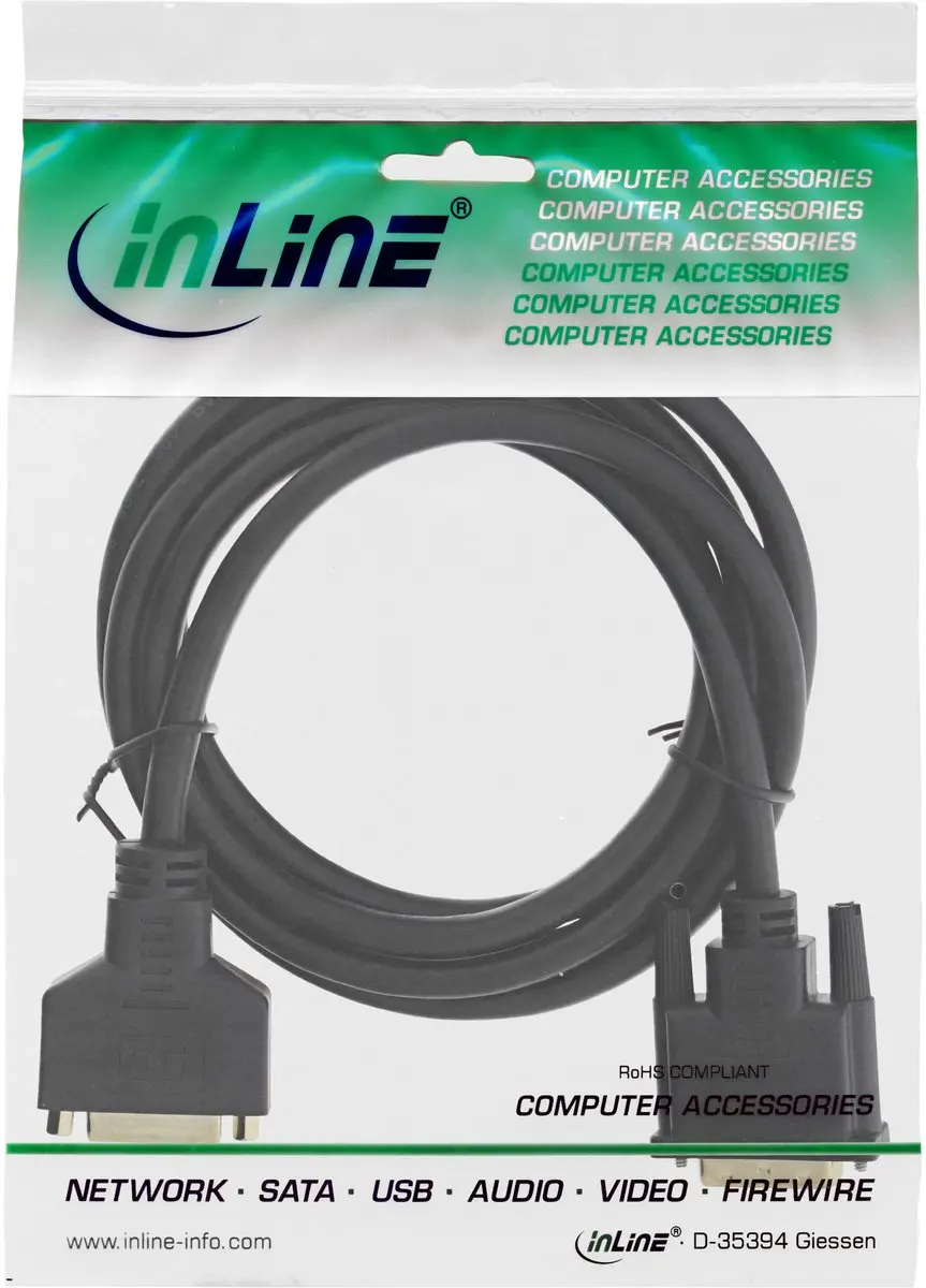 InLine DVI-D Dual Link Verlengkabel 2m - Zwart