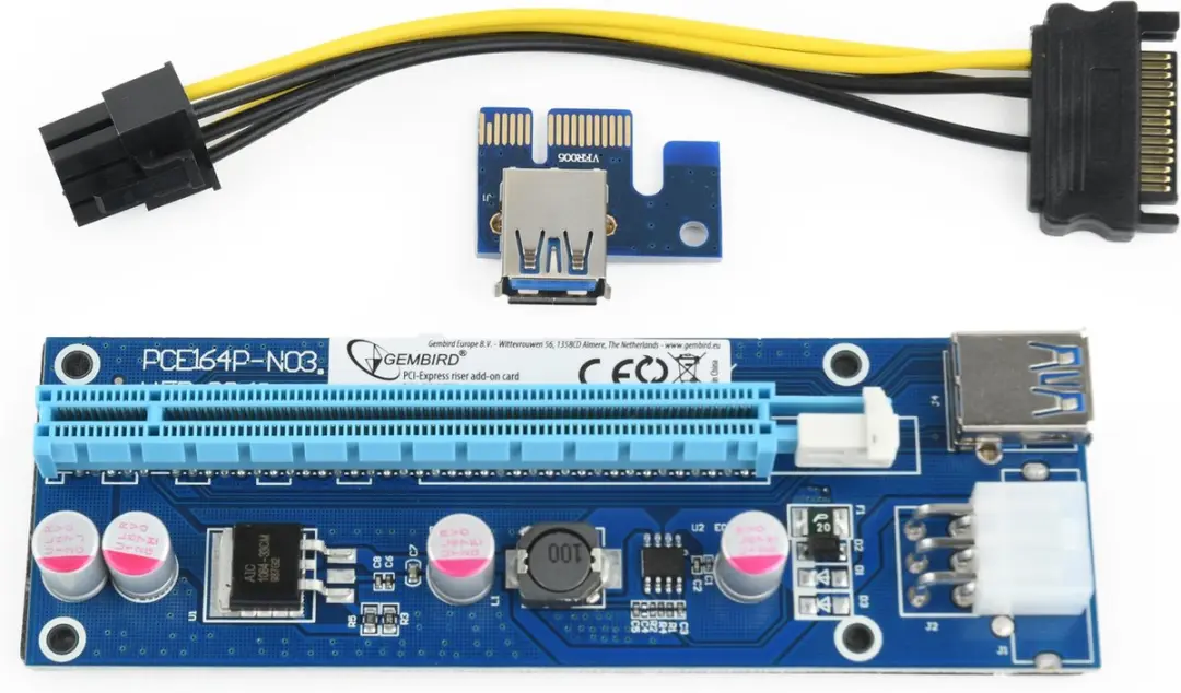Gembird PCI-Express Riser Card RC-PCIEX-03 - Blauw