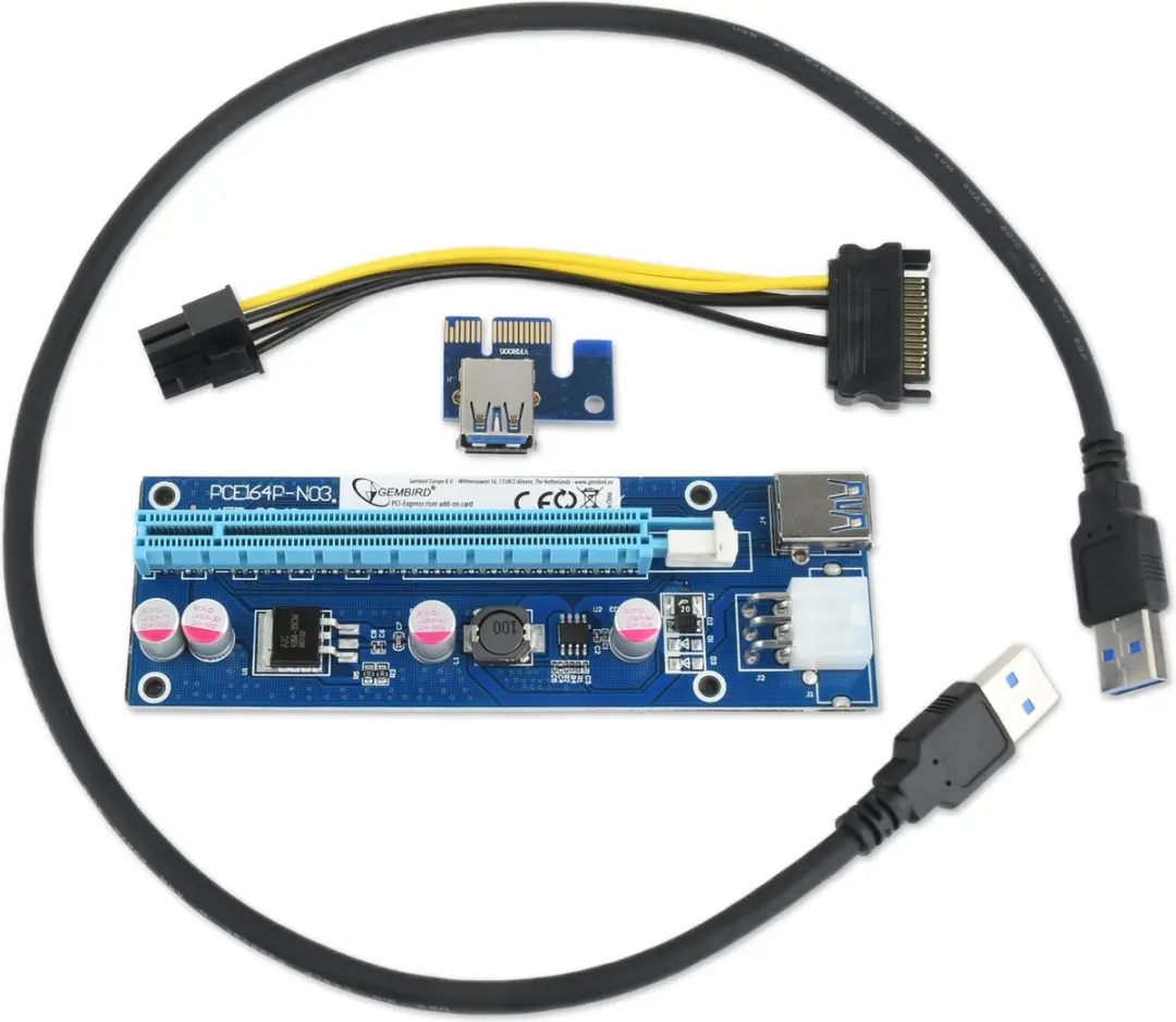Gembird PCI-Express Riser Card RC-PCIEX-03 - Blauw