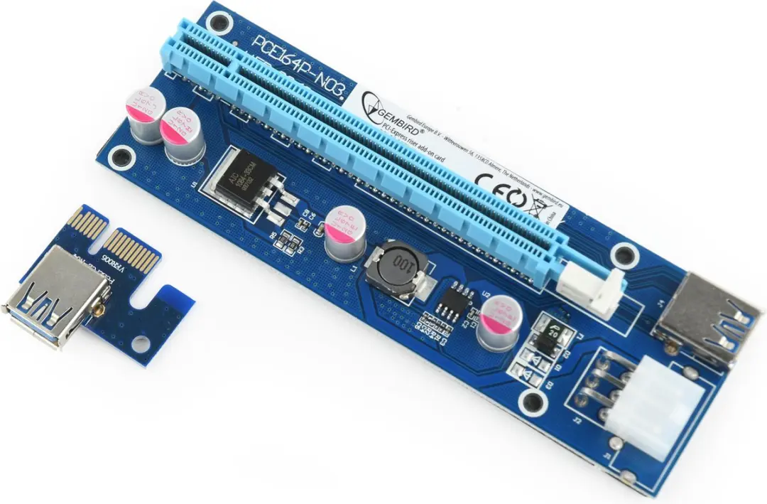 Gembird PCI-Express Riser Card RC-PCIEX-03 - Blauw