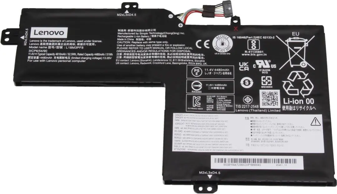 Lenovo L18L3PF4 Laptopbatterij 52,5Wh