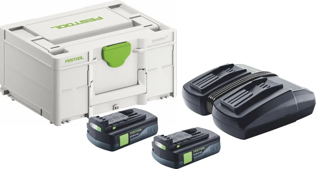 Festool BP 18 Li 3.0 Energieset - 2x Accu 3000mAh + TCL 6 DUO Lader