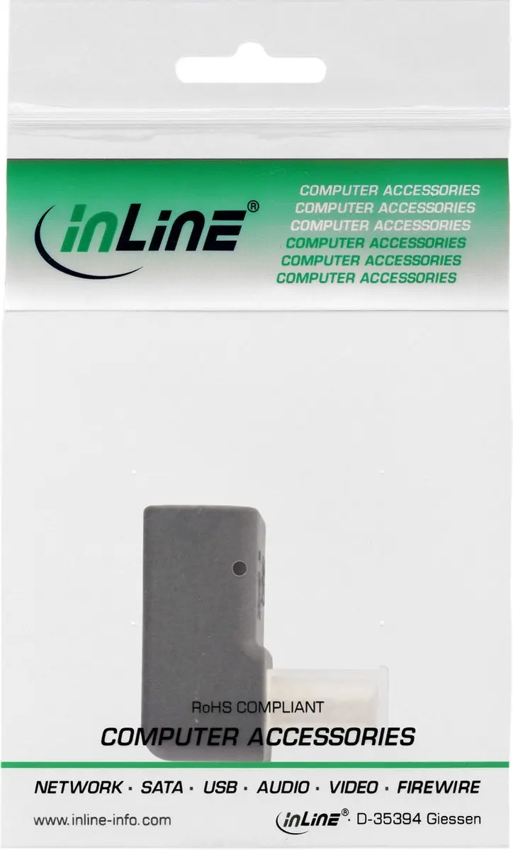 InLine DisplayPort Adapter 1.2 90° - 4K 60Hz - Zwart